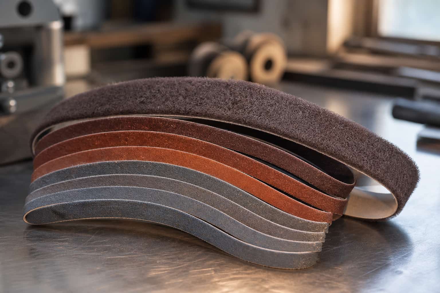 Abrasives and belt grinding in a working knife shop