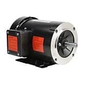 IronHorse single-speed 56C-face electric motor with black housing and orange terminal box