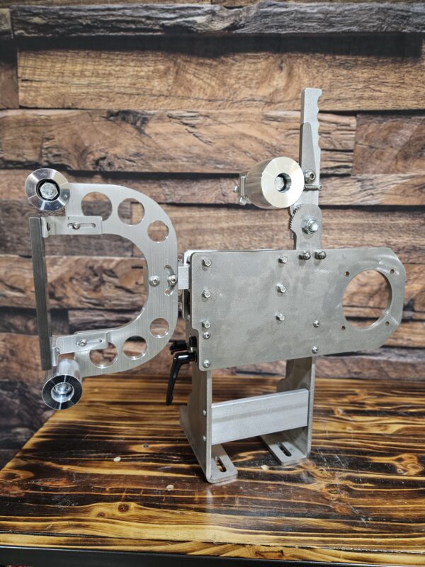 Torus - 2x72- STAINLESS STEEL - Tilting Belt Grinder Chassis with Deep Slack Flat platen and drive wheel - Fully Assembled - Image 6