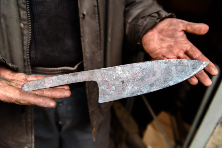 Efficient Profiling of Chef Knife Blanks with 36‑Grit Ceramic Belt